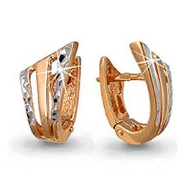 Золотые серьги AQUAMARINE 30205 30205 фото