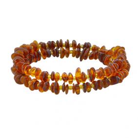Браслет на металлической струне ИП Шавкунов ИН из янтаря 3022008174005 3022008174005 фото