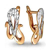 Золотые серьги AQUAMARINE 30223 30223 фото