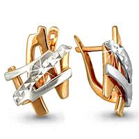 Золотые серьги AQUAMARINE 30224 30224 фото