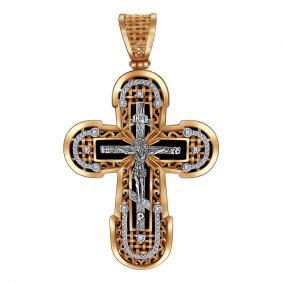 Золотая подвеска Александра 30272сбк с Swarovski 30272сбк фото