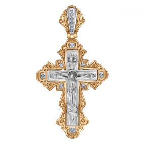 Золотая подвеска Александра 30289сбк с Swarovski 30289сбк фото