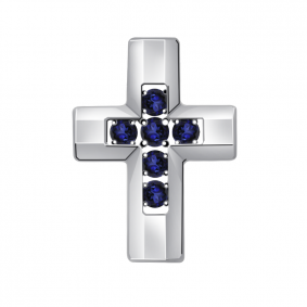 Подвеска из белого золота Александра 3030319сб с сапфиром 3030319сб фото