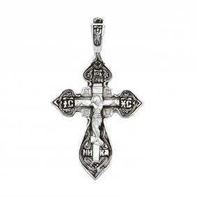 Подвеска-крест из черненого серебра Распятие Христово ЮЗ Елизавета 3031 3031 фото