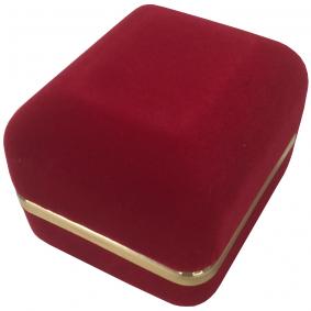 футляр с золотой коймой под серьги, красный 1711В 303422 фото