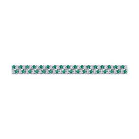 Браслет из белого золота SOKOLOV 3050042-3 с бриллиантом и изумрудом 3050042-3 фото