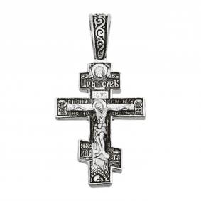 Подвеска-крест из черненого серебра Распятие Христово ЮЗ Елизавета 3052 3052 фото