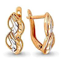 Золотые серьги AQUAMARINE 30614 30614 фото