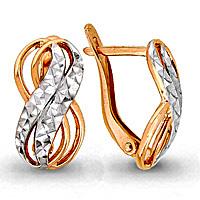 Золотые серьги AQUAMARINE 30621 30621 фото