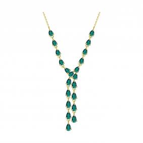 3070042-2: Колье из желтого золота с изумрудами 3070042-2 фото
