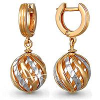 Золотые серьги AQUAMARINE 30712 30712 фото