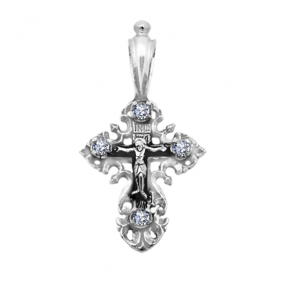 Серебряная подвеска-крест ЮЗ Елизавета 3075-4ф 3075-4ф фото