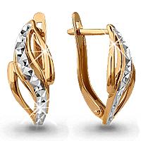 Золотые серьги AQUAMARINE 30795 30795 фото