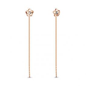 Золотые серьги AQUAMARINE 30808 30808 фото