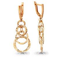 Золотые серьги AQUAMARINE 30890 30890 фото