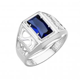 Серебряное кольцо Караваевская ювелирная фабрика 31-0253-s-С с гидротермальным сапфиром 31-0253-s-С фото