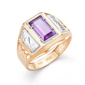 Золотое кольцо Караваевская ювелирная фабрика 31-0253 с сапфировым корундом 31-0253 фото