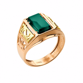 Золотое кольцо Караваевская ювелирная фабрика 31-0253З с кварцем 31-0253З фото