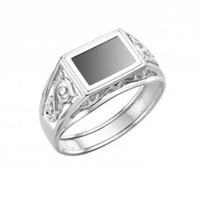 Серебряное кольцо Караваевская ювелирная фабрика 31-0267-s с ониксом 31-0267-s фото