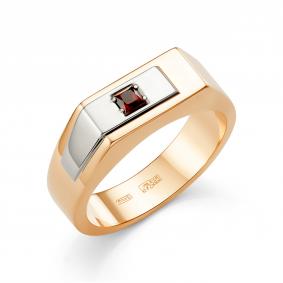 Золотое кольцо Караваевская ювелирная фабрика 31-0310-Г с гранатом 31-0310-Г фото