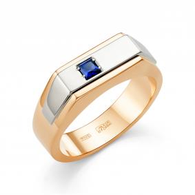 Золотое кольцо Караваевская ювелирная фабрика 31-0311-С с сапфировым корундом 31-0311-С фото