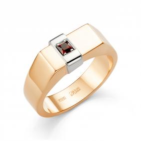 Золотое кольцо Караваевская ювелирная фабрика 31-0313-Г с гранатом 31-0313-Г фото