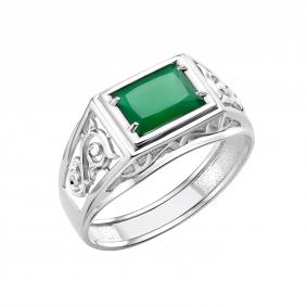 Серебряное кольцо Караваевская ювелирная фабрика 31-0317-s-О с ониксом 31-0317-s-О фото