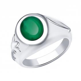 Серебряное кольцо Караваевская ювелирная фабрика 31-0335-s-З с ониксом 31-0335-s-З фото