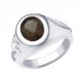 Серебряное кольцо Караваевская ювелирная фабрика 31-0335-s-Р с кварцем 31-0335-s-Р фото