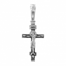 Подвеска-крест из черненого серебра Распятие Христово ЮЗ Елизавета 3104 3104 фото