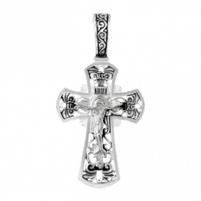 Подвеска-крест из черненого серебра Распятие Христово ЮЗ Елизавета 3106 3106 фото