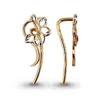 Золотые серьги AQUAMARINE 31105 31105 фото