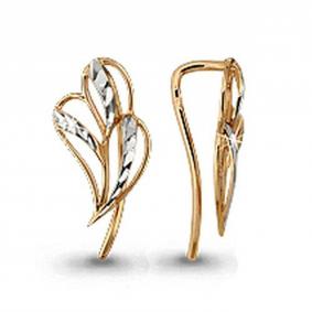 Золотые серьги AQUAMARINE 31107 31107 фото