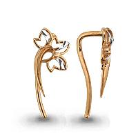 Золотые серьги AQUAMARINE 31114 31114 фото