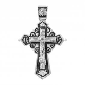 Подвеска-крест из черненого серебра Распятие Христово ЮЗ Елизавета 3114 3114 фото