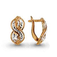 Золотые серьги AQUAMARINE 31202 31202 фото