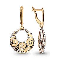 Золотые серьги AQUAMARINE 31338 31338 фото