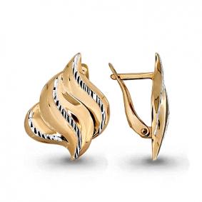 Золотые серьги AQUAMARINE 31375 31375 фото