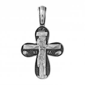 Подвеска-крест из черненого серебра Распятие Христово ЮЗ Елизавета 3152 3152 фото