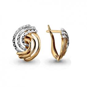 Золотые серьги AQUAMARINE 31583 31583 фото