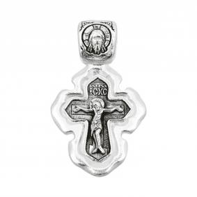 Подвеска-крест из черненого серебра Распятие Христово ЮЗ Елизавета 3161 3161 фото