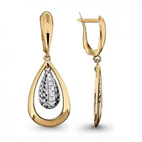 Золотые серьги AQUAMARINE 31724 31724 фото