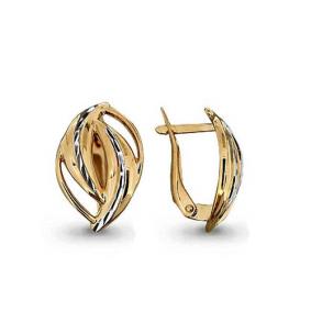 Золотые серьги AQUAMARINE 31785 31785 фото