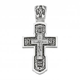 Подвеска-крест из черненого серебра Распятие Христово ЮЗ Елизавета 3181 3181 фото