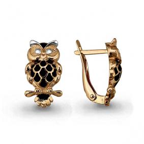 Золотые серьги AQUAMARINE 31821 31821 фото