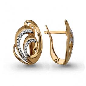 Золотые серьги AQUAMARINE 31825 31825 фото