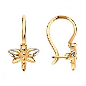 Золотые серьги AQUAMARINE 31865 31865 фото