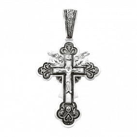 Подвеска-крест из черненого серебра ЮЗ Елизавета 3189 3189 фото