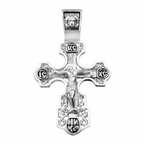 Подвеска-крест из черненого серебра Распятие Христово ЮЗ Елизавета 3219 3219 фото