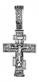 Подвеска-крест из черненого серебра Распятие Христово ЮЗ Елизавета 3238 3238 фото